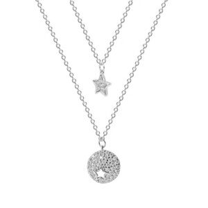 Sterling Silver Double Chain Star necklace
